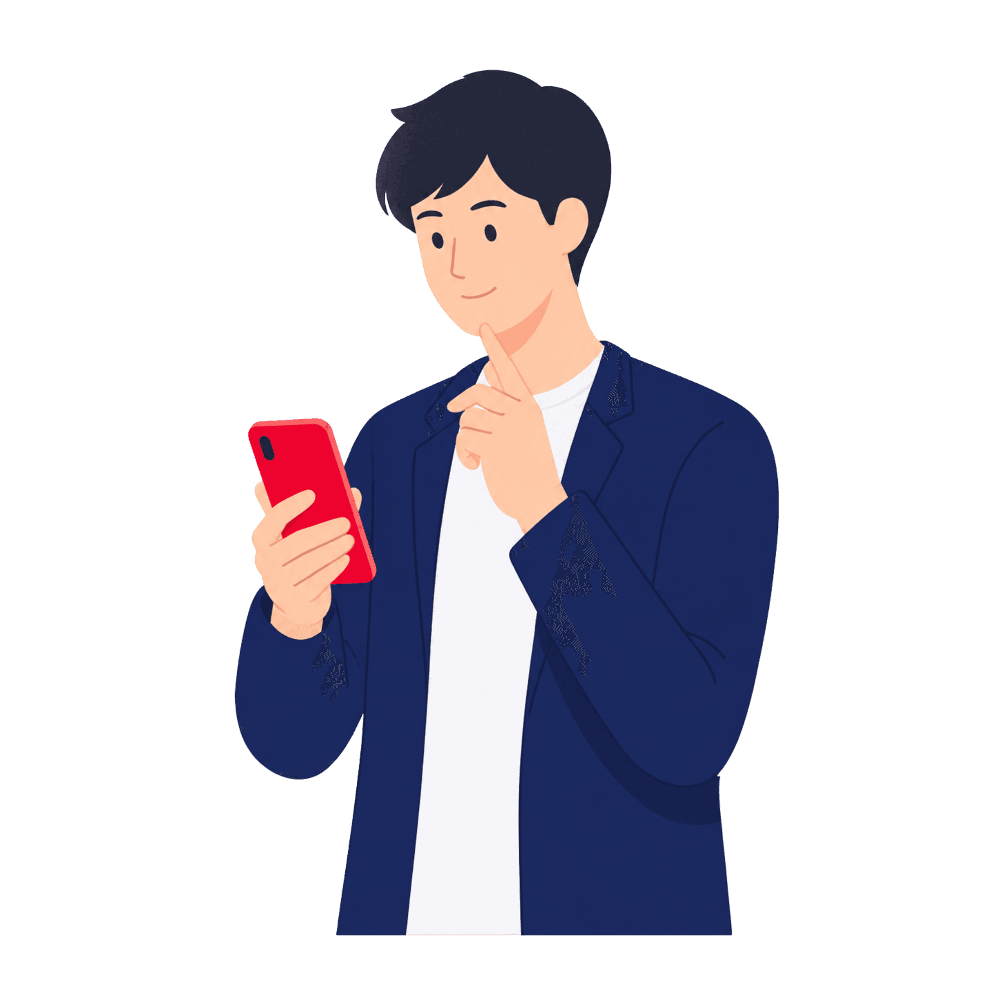 スマホを持つビジネスマン
